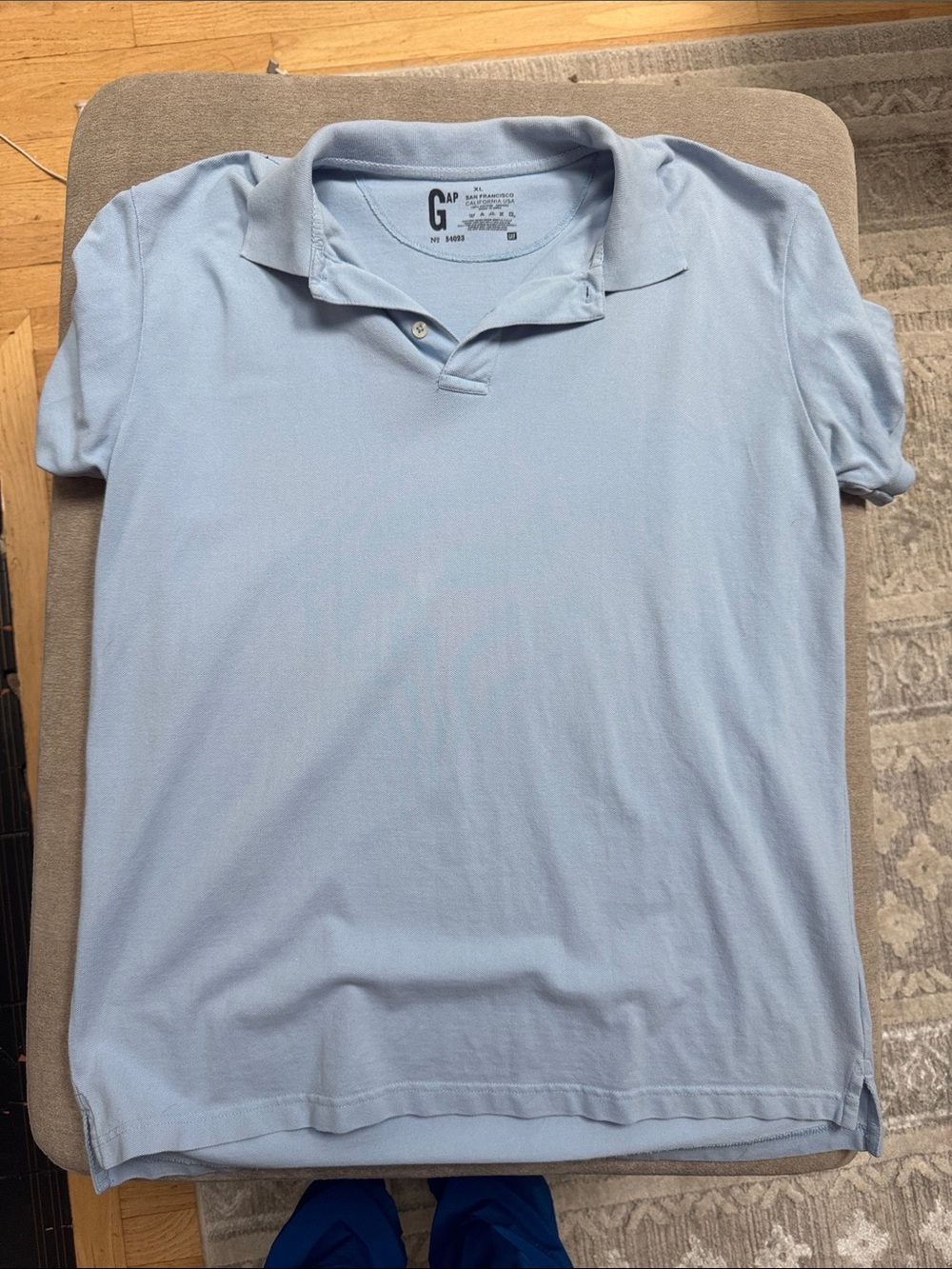 GAP Pale Blue Men’s Polo Shirt - Short Sleeve